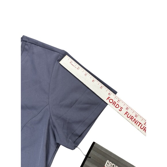 Grey’s Anatomy Modern Classic Fit V-Neck Scrub Top Granite Small 3 Pockets 41452 - Picture 7 of 9